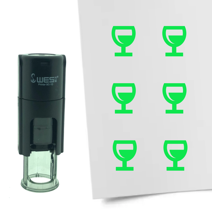 Tampon encreur verre de vin - Ø10 mm