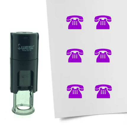 Phone stamp Ø10mm imprint - 1 pc