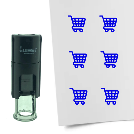 Stamp shopping cart - 10 mm print