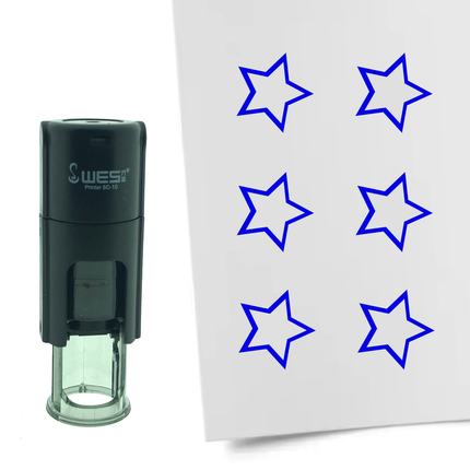 Stamp open star - 10 mm print