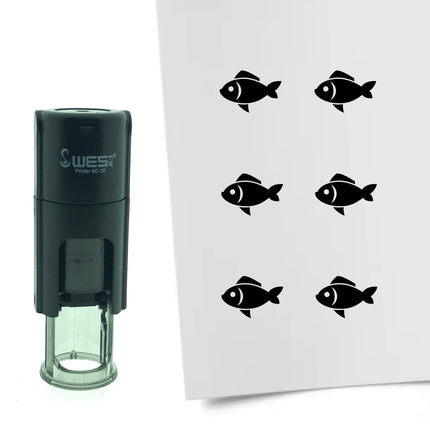 Fish stamp Ø10mm imprint - 1 pc