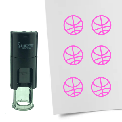 Stamp basketball - 10 mm print