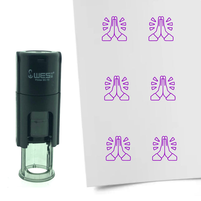 Folded hands stamp Ø10mm imprint - 1 pc