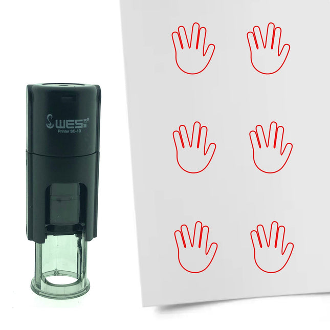 Mr. Spock greeting stamp Ø10mm imprint - 1 pc