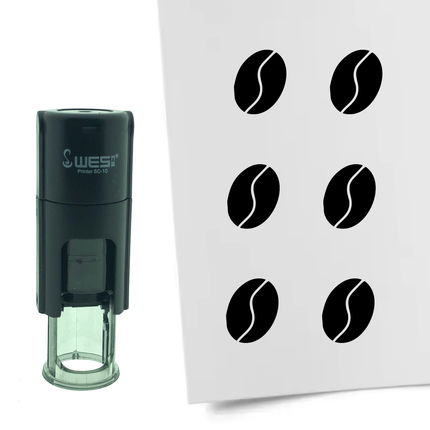 Stamp coffee bean - 10 mm print