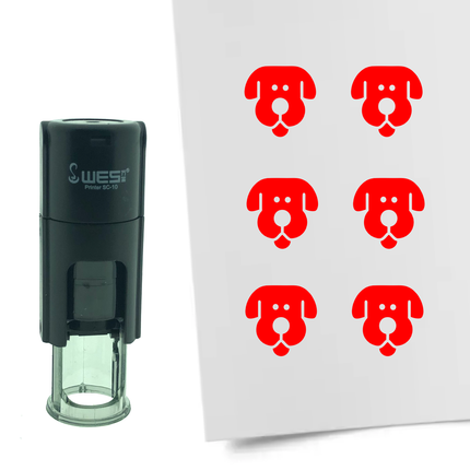 Stamp dog - 10 mm print