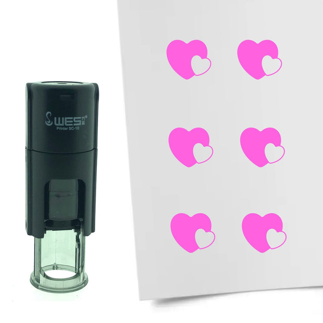 Intertwined hearts stamp Ø10mm imprint - 1 pc