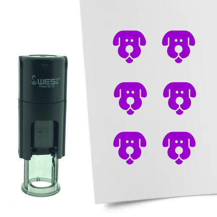 Stamp dog - 10 mm print