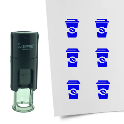 Coffee to go stamp Ø10mm imprint - 1 pc