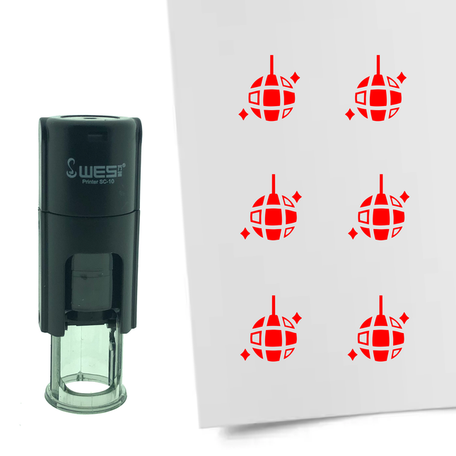 Disco ball stamp Ø10mm imprint - 1 pc