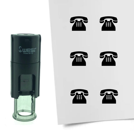 Phone stamp Ø10mm imprint - 1 pc