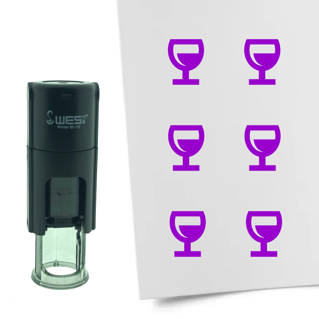 Stamp wine glass - 10 mm print
