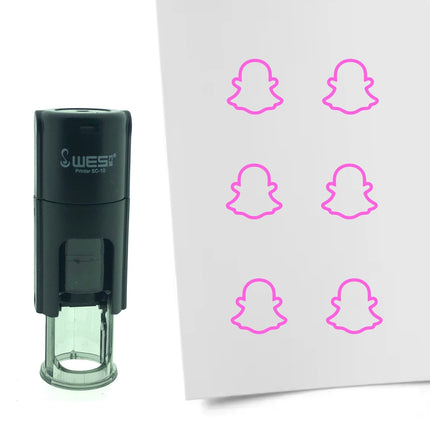 Snapchat logo stamp Ø10mm imprint - 1 pc