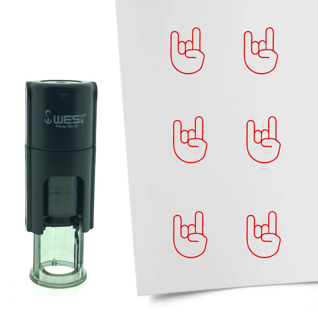 Stamp metal horn / rock - 10 mm print