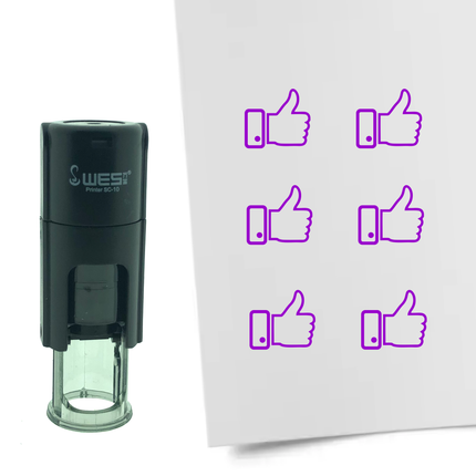 Thumbs up stamp Ø10mm imprint - 1 pc