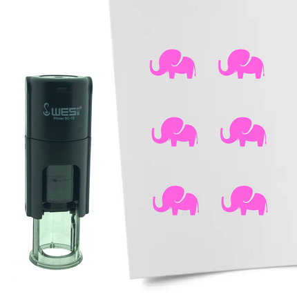 Stamp elephant - 10 mm print
