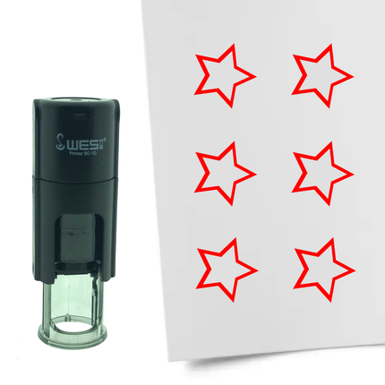 Stamp open star - 10 mm print