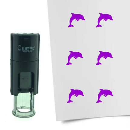 Dolphin stamp Ø10mm imprint - 1 pc