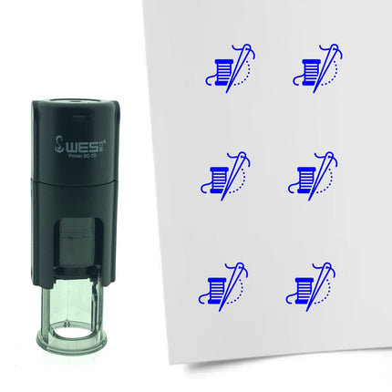 Needle and thread stamp Ø10mm imprint - 1 pc
