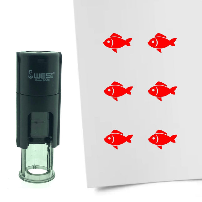 Fish stamp Ø10mm imprint - 1 pc