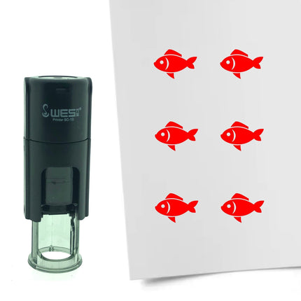 Stamp fish - 10 mm print