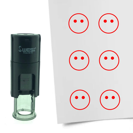 Stamp smiley not present - 10 mm print