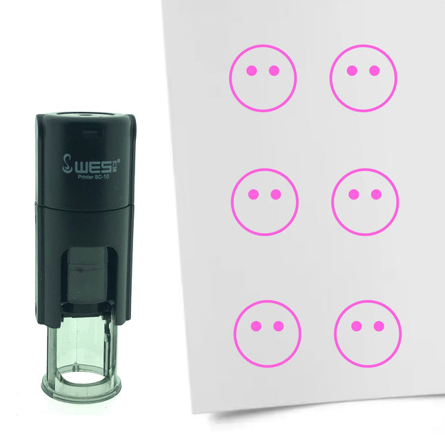 Stamp smiley not present - 10 mm print