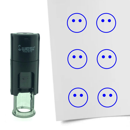 Tampon encreur smiley absent - Ø10 mm