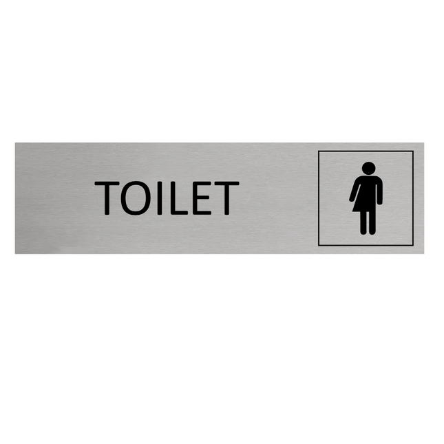 Genderneutral restroom door sign 165x45mm - 1 pc