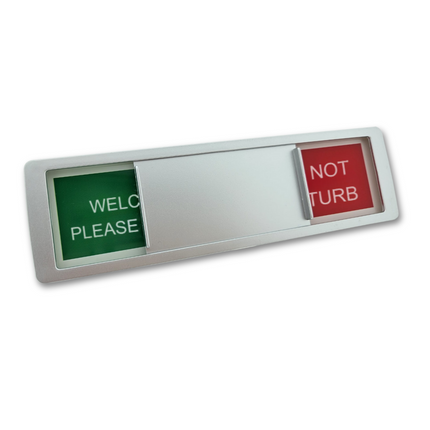 Welcome please knock - Do not disturb slider sign