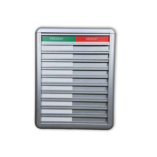 Present-absent board for 10 people - 1 pc