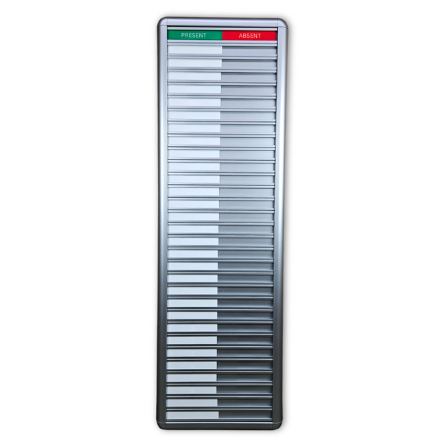 Present-absent board for 30 people - 1 pc