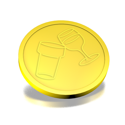 Beer and wine tokens Ø29mm – 100 pcs
