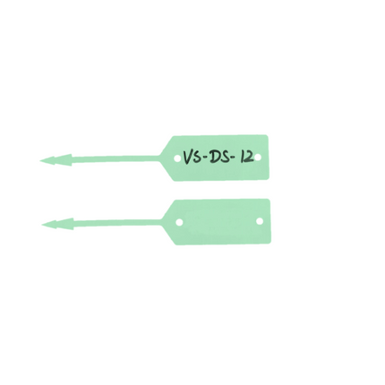 Loop-lock labels green HDPE 190x37mm