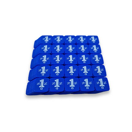 Recycled plastic break-off tokens – 1000 pcs