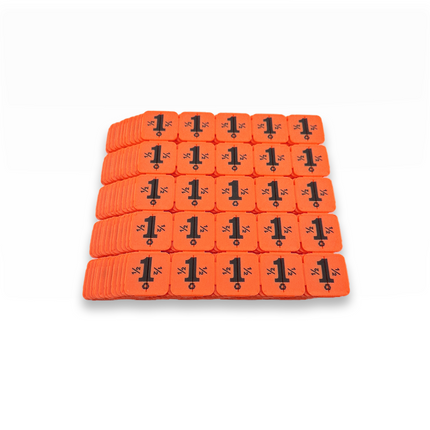 Recycled plastic break-off tokens – 1000 pcs