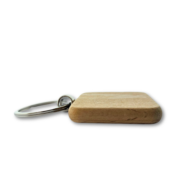 Blank wooden keychain square 40 x 40 mm - 1 pc