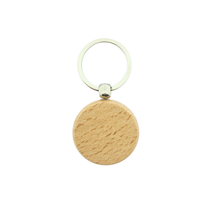 Blank wooden keychain cirkel 40 mm - 1 pc