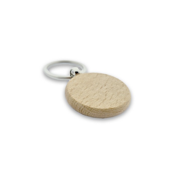 Blank wooden keychain cirkel 40 mm - 1 pc