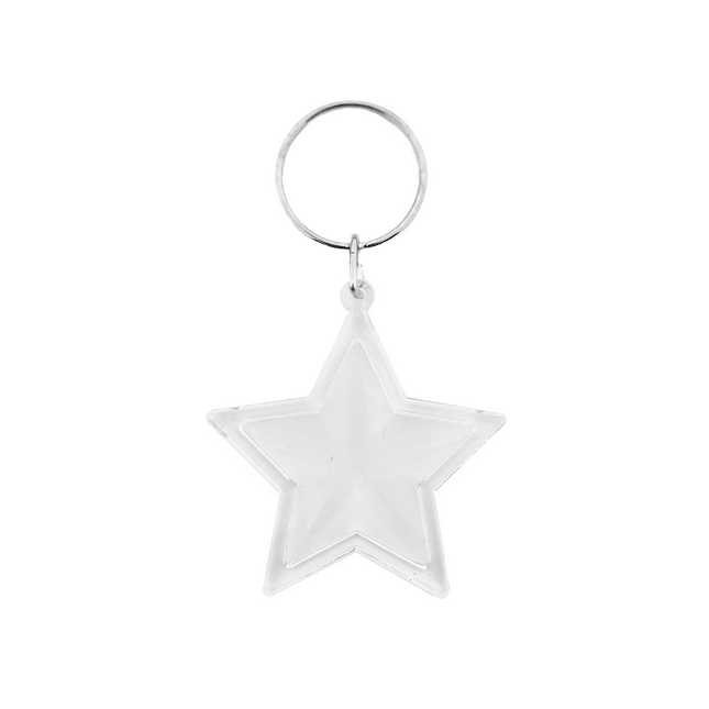 Star-shaped blank acrylic keychain