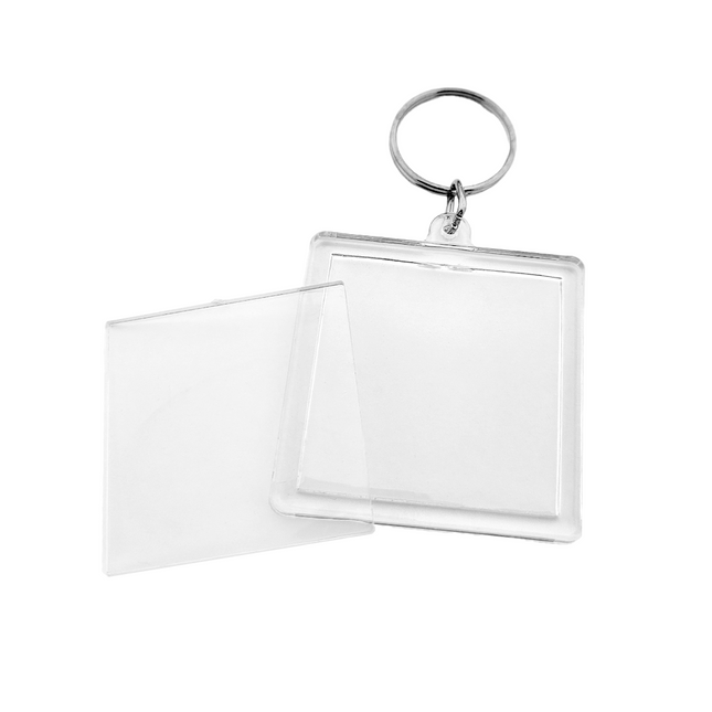Square blank acrylic keychain