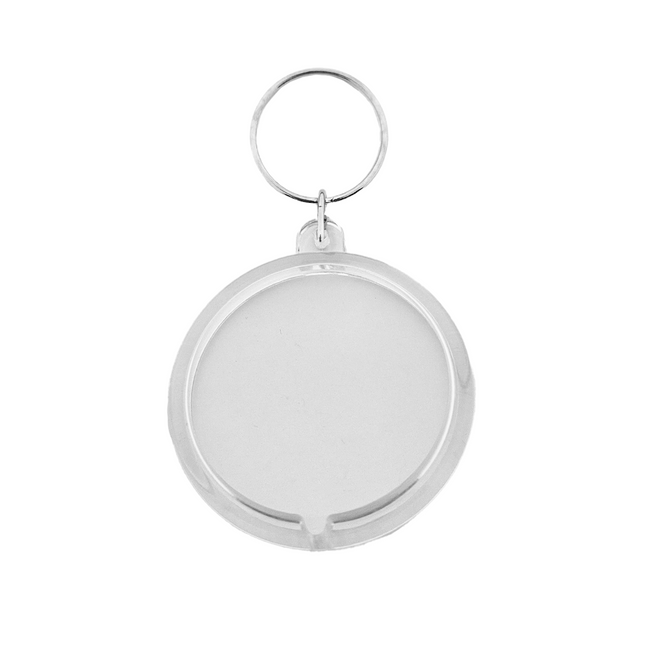 Large round blank acrylic keychain