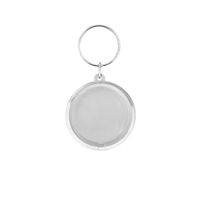 Small round blank acrylic keychain