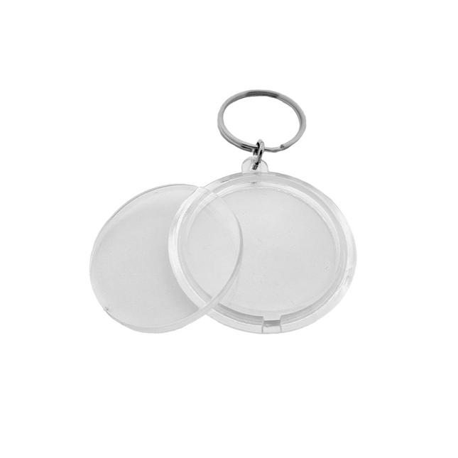 Small round blank acrylic keychain