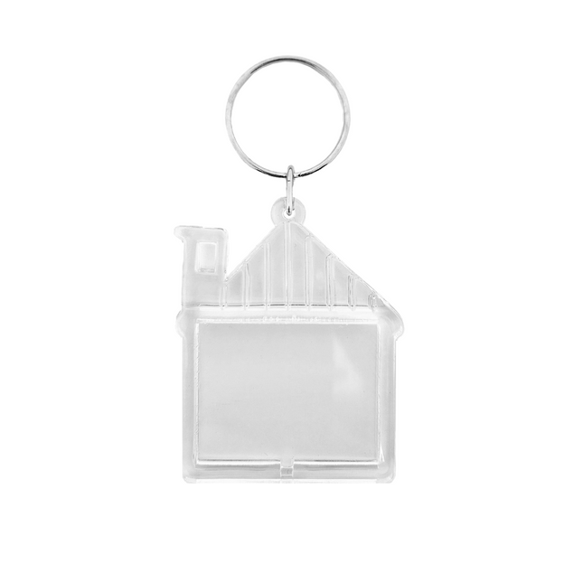 House-shaped blank acrylic keychain