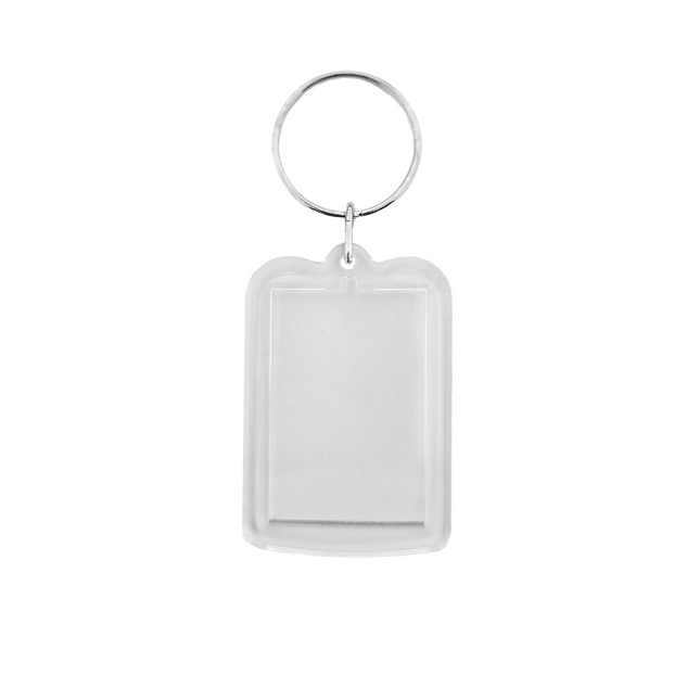 Medium rectangle blank acrylic keychain