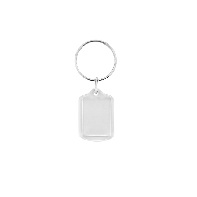 Small rectangle blank acrylic keychain