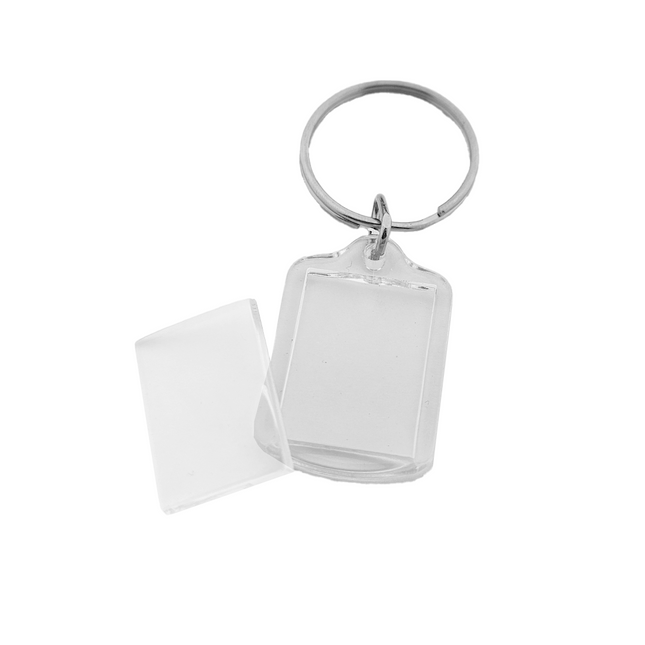 Small rectangle blank acrylic keychain