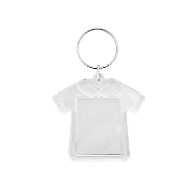T-shirt-shaped blank acrylic keychain