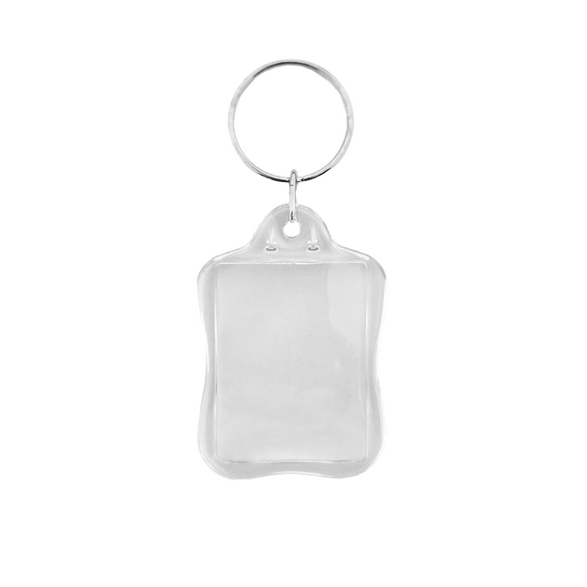Retro rectangle blank acrylic keychain